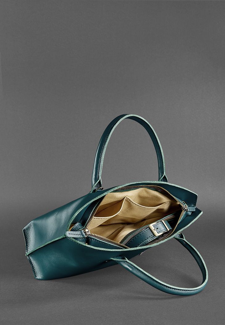 dark green designer bag