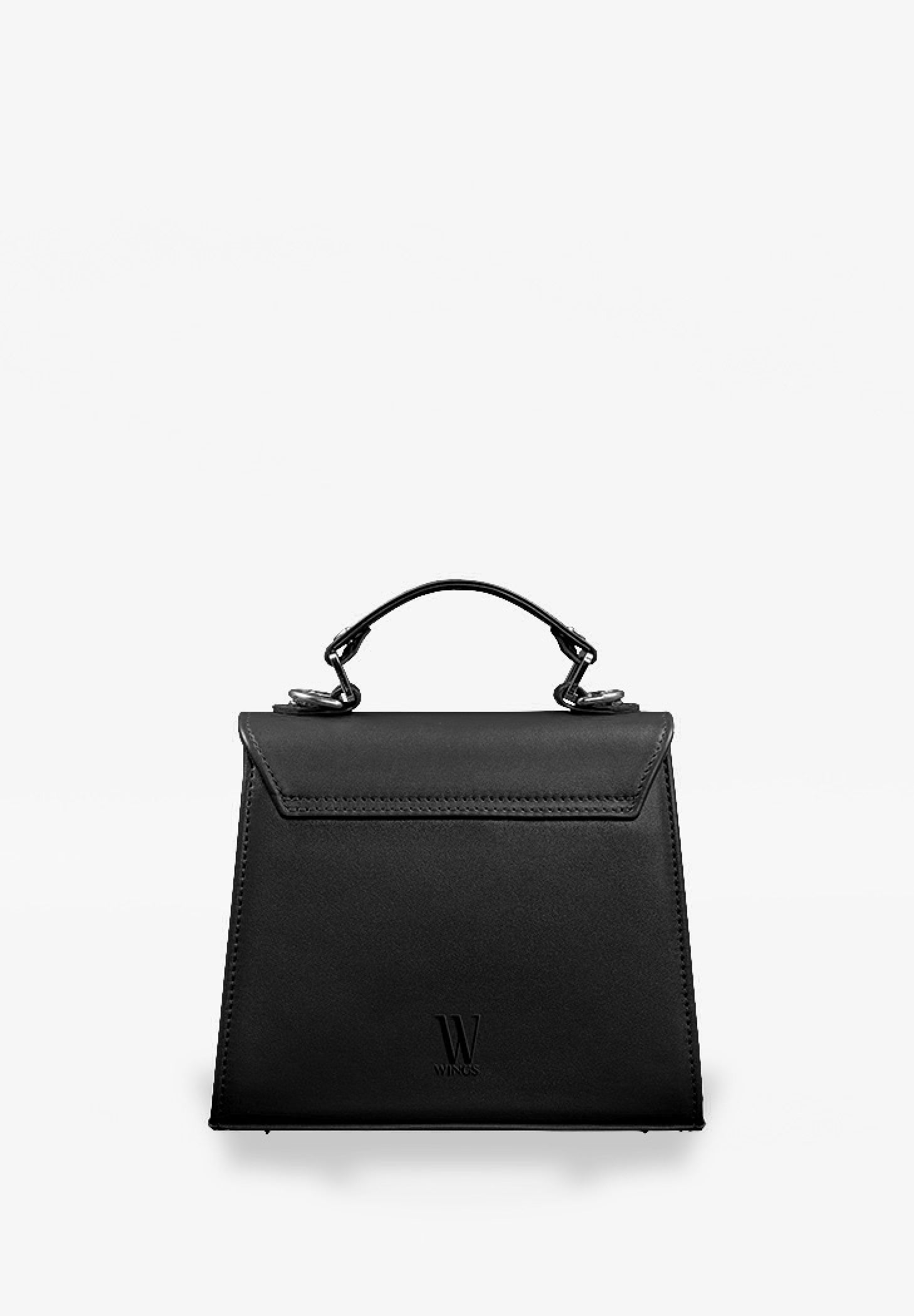 elegant leather black bag for women