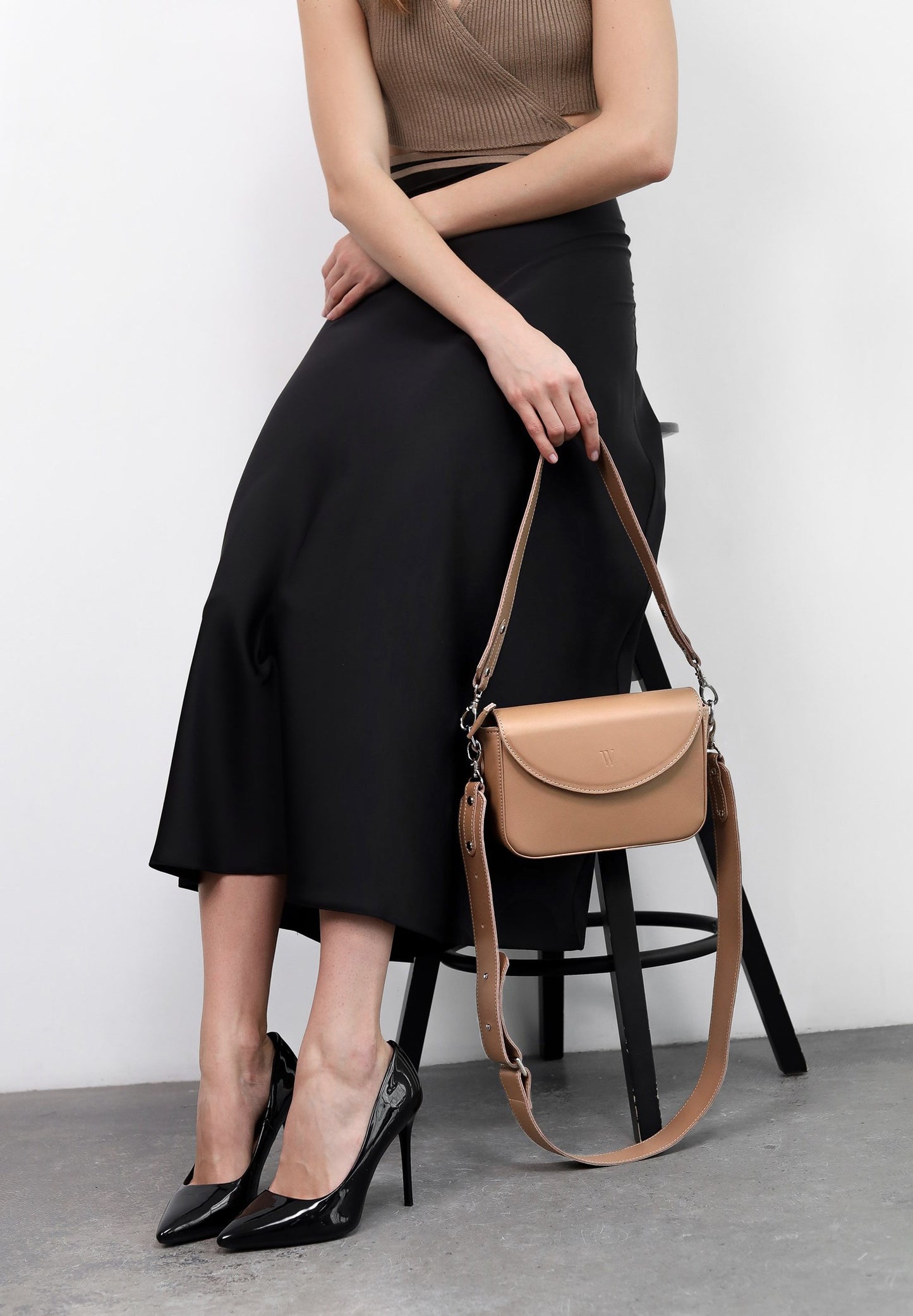 Nude Molly leather bag for women